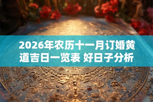 2026年农历十一月订婚黄道吉日一览表 好日子分析 2026年农历十一月订婚黄道吉日一览表 好日子分析