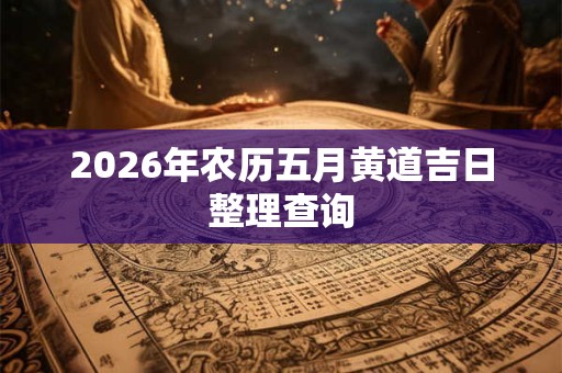 2026年农历五月黄道吉日整理查询 2026年农历五月黄道吉日整理查询