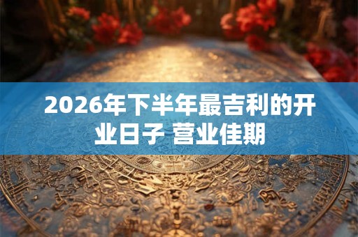 2026年下半年最吉利的开业日子 营业佳期