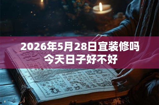 2026年5月28日宜装修吗 今天日子好不好