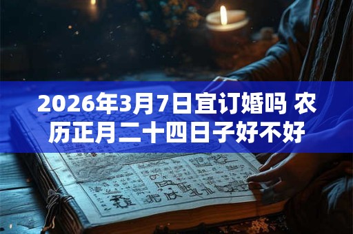 2026年3月7日宜订婚吗 农历正月二十四日子好不好