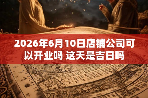 2026年6月10日店铺公司可以开业吗 这天是吉日吗
