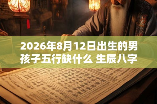 2026年8月12日出生的男孩子五行缺什么 生辰八字高分取名