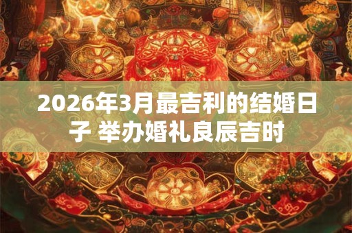2026年3月最吉利的结婚日子 举办婚礼良辰吉时