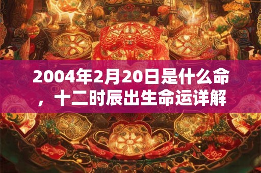 2004年2月20日是什么命，十二时辰出生命运详解