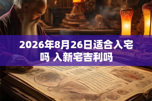 2026年8月26日适合入宅吗 入新宅吉利吗 2026年8月26日适合入宅吗 入新宅吉利吗