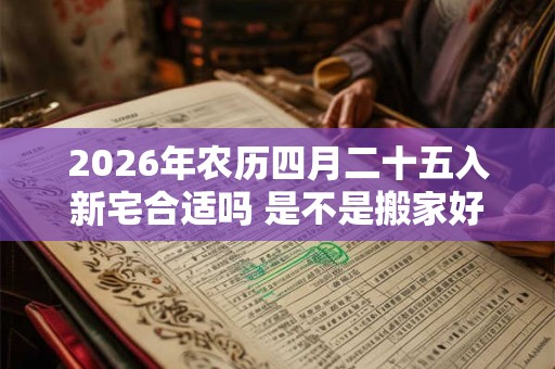 2026年农历四月二十五入新宅合适吗 是不是搬家好日子 2026年农历四月二十五入新宅合适吗 是不是搬家好日子