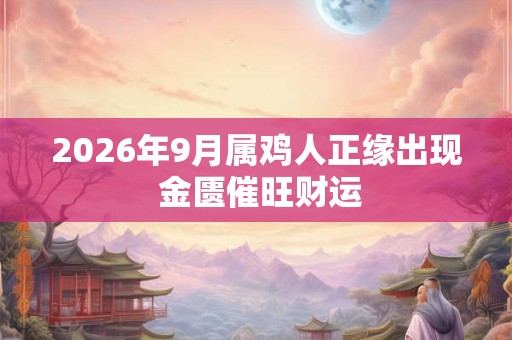 2026年9月属鸡人正缘出现 金匮催旺财运