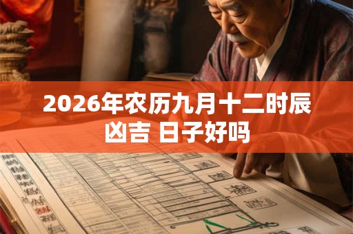2026年农历九月十二时辰凶吉 日子好吗 2026年农历九月十二时辰凶吉 日子好吗