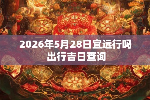2026年5月28日宜远行吗 出行吉日查询 2026年5月28日宜远行吗 出行吉日查询