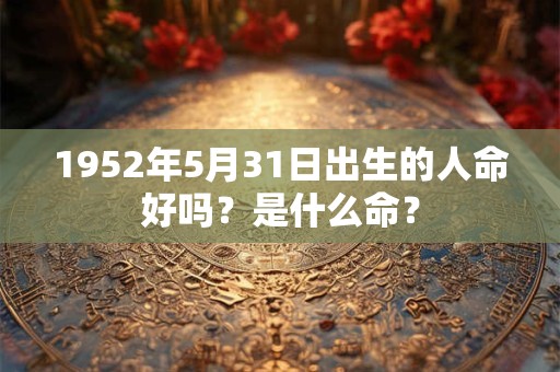 1952年5月31日出生的人命好吗？是什么命？