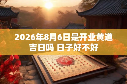 2026年8月6日是开业黄道吉日吗 日子好不好 2026年8月6日是开业黄道吉日吗 日子好不好