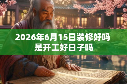 2026年6月15日装修好吗 是开工好日子吗 2026年6月15日装修好吗 是开工好日子吗
