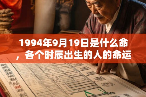 1994年9月19日是什么命,各个时辰出生的人的命运 1994年9月19日是什么命,各个时辰出生的人的命运