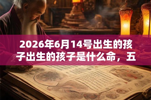 2026年6月14号出生的孩子出生的孩子是什么命,五行缺什么 2026年6月14号出生的孩子出生的孩子是什么命,五行缺什么