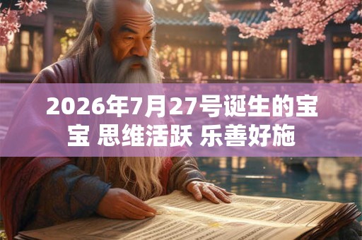 2026年7月27号诞生的宝宝 思维活跃 乐善好施 2026年7月27号诞生的宝宝 思维活跃 乐善好施