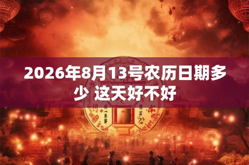 2026年8月13号农历日期多少 这天好不好 2026年8月13号农历日期多少 这天好不好