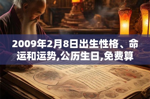 2009年2月8日出生性格、命运和运势,公历生日,免费算命 2009年2月8日出生性格、命运和运势,公历生日,免费算命