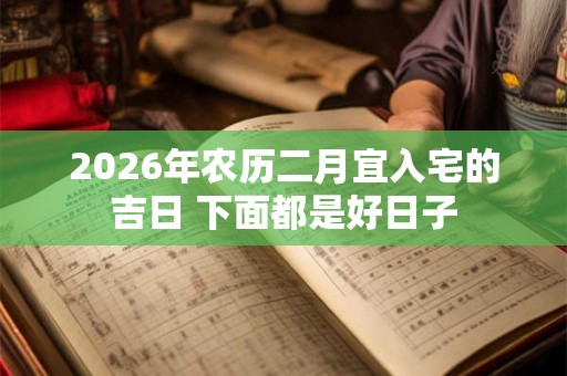 2026年农历二月宜入宅的吉日 下面都是好日子 2026年农历二月宜入宅的吉日 下面都是好日子