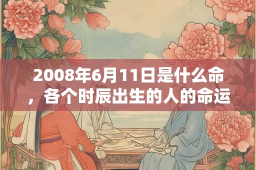 2008年6月11日是什么命,各个时辰出生的人的命运 2008年6月11日是什么命,各个时辰出生的人的命运