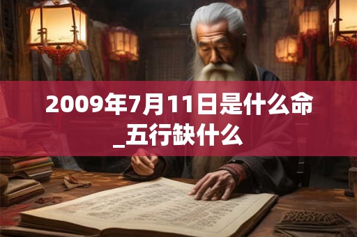 2009年7月11日是什么命_五行缺什么