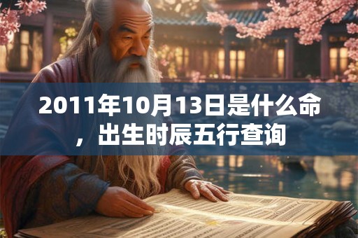 2011年10月13日是什么命，出生时辰五行查询