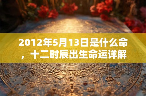 2012年5月13日是什么命，十二时辰出生命运详解