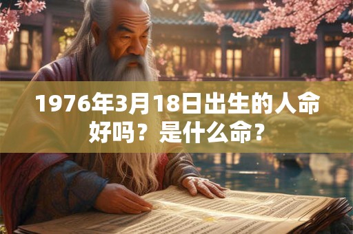 1976年3月18日出生的人命好吗？是什么命？