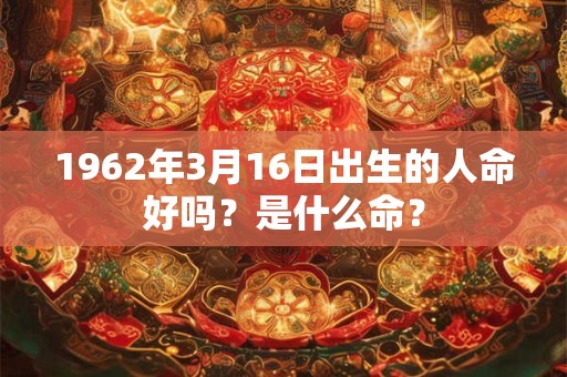 1962年3月16日出生的人命好吗？是什么命？