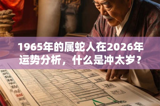 1965年的属蛇人在2026年运势分析,什么是冲太岁? 1965年的属蛇人在2026年运势分析,什么是冲太岁?