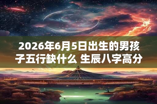 2026年6月5日出生的男孩子五行缺什么 生辰八字高分取名 2026年6月5日出生的男孩子五行缺什么 生辰八字高分取名