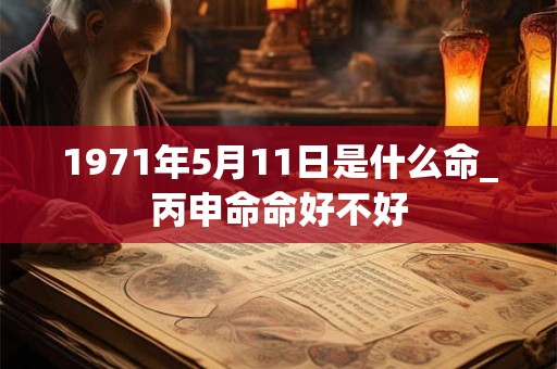 1971年5月11日是什么命_丙申命命好不好 1971年5月11日是什么命_丙申命命好不好