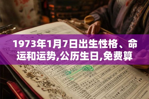 1973年1月7日出生性格、命运和运势,公历生日,免费算命 1973年1月7日出生性格、命运和运势,公历生日,免费算命