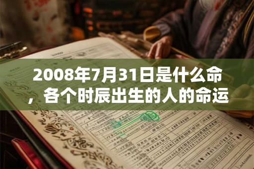 2008年7月31日是什么命,各个时辰出生的人的命运 2008年7月31日是什么命,各个时辰出生的人的命运