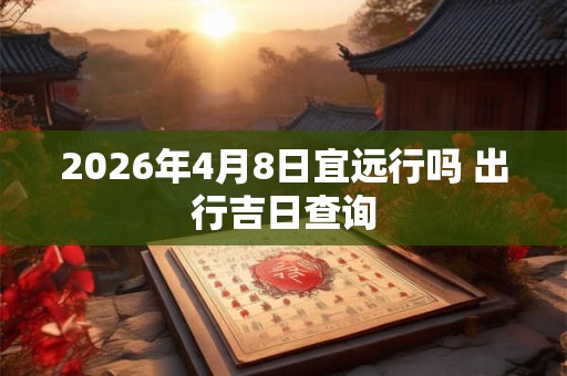 2026年4月8日宜远行吗 出行吉日查询 2026年4月8日宜远行吗 出行吉日查询