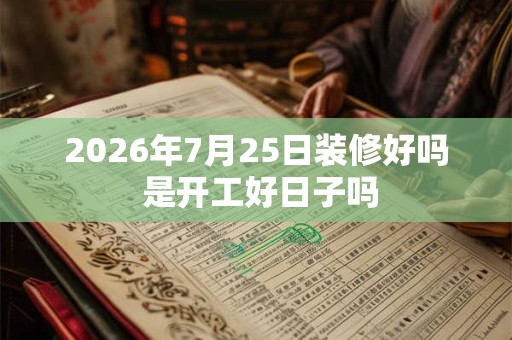 2026年7月25日装修好吗 是开工好日子吗 2026年7月25日装修好吗 是开工好日子吗