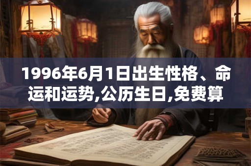 1996年6月1日出生性格、命运和运势,公历生日,免费算命 1996年6月1日出生性格、命运和运势,公历生日,免费算命
