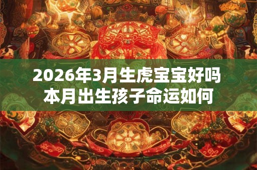 2026年3月生虎宝宝好吗 本月出生孩子命运如何