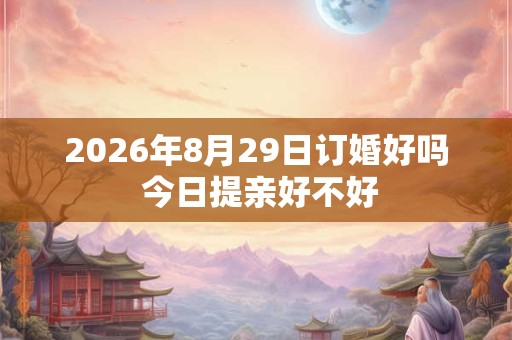 2026年8月29日订婚好吗 今日提亲好不好