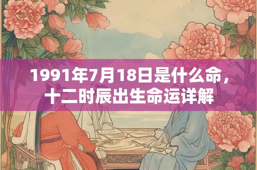 1991年7月18日是什么命,十二时辰出生命运详解 1991年7月18日是什么命,十二时辰出生命运详解