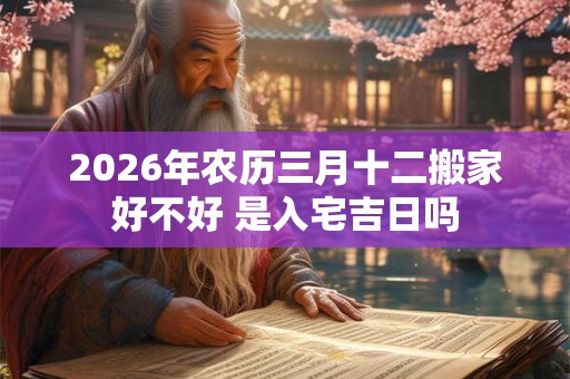 2026年农历三月十二搬家好不好 是入宅吉日吗 2026年农历三月十二搬家好不好 是入宅吉日吗