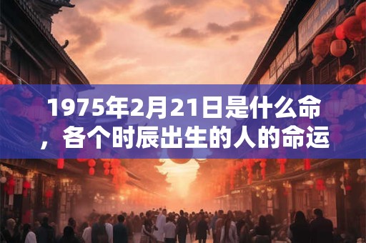 1975年2月21日是什么命,各个时辰出生的人的命运 1975年2月21日是什么命,各个时辰出生的人的命运
