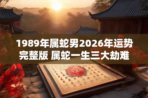 1989年属蛇男2026年运势完整版 属蛇一生三大劫难 1989年属蛇男2026年运势完整版 属蛇一生三大劫难