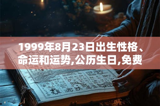 1999年8月23日出生性格、命运和运势,公历生日,免费算命 1999年8月23日出生性格、命运和运势,公历生日,免费算命
