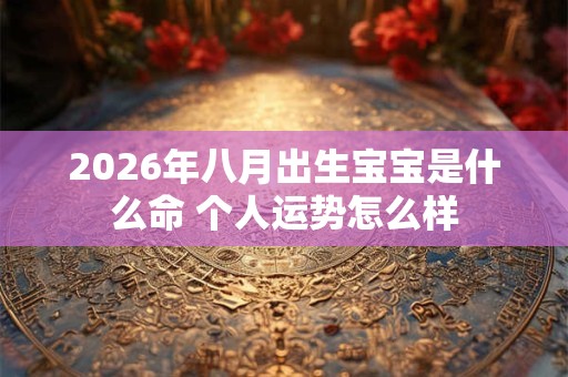 2026年八月出生宝宝是什么命 个人运势怎么样