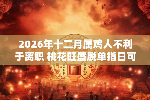 2026年十二月属鸡人不利于离职 桃花旺盛脱单指日可待