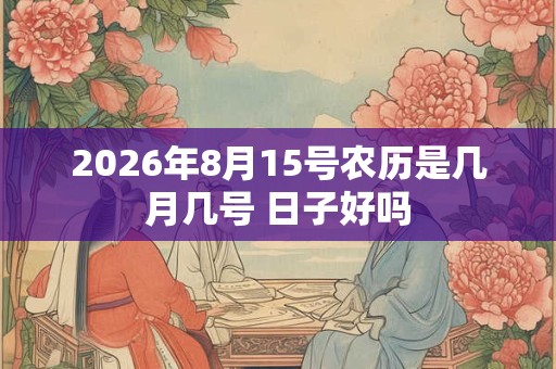 2026年8月15号农历是几月几号 日子好吗 2026年8月15号农历是几月几号 日子好吗