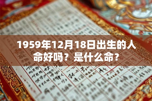 1959年12月18日出生的人命好吗？是什么命？