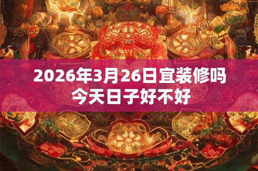 2026年3月26日宜装修吗 今天日子好不好 2026年3月26日宜装修吗 今天日子好不好