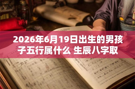 2026年6月19日出生的男孩子五行属什么 生辰八字取名 2026年6月19日出生的男孩子五行属什么 生辰八字取名